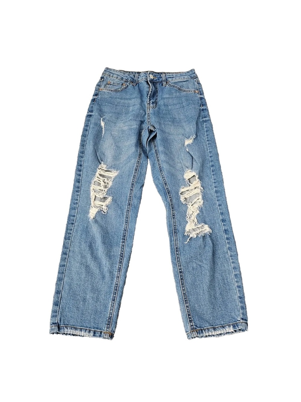 wild fable Distressed Light Blue Boyfriend Jeans